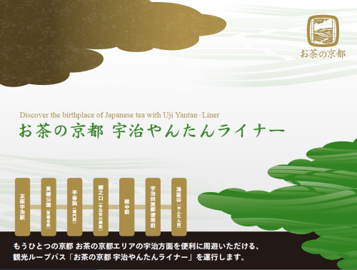  2021年10月9日から12月12日の土日祝日に、観光ループバス「お茶の京都 宇治やんたんライナー」を運行します。
