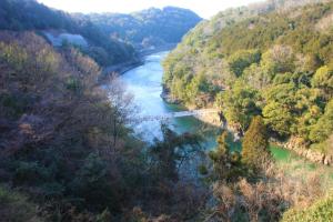 宇治川と天ケ瀬吊橋
